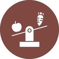 Balanced Diet Glyph Multi Circle Icon vector