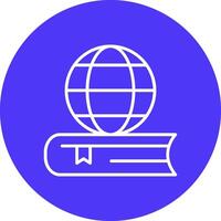 global educación línea multi circulo icono vector