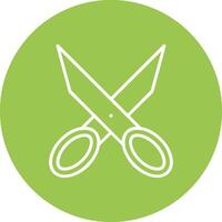 Scissors Line Multi Circle Icon vector
