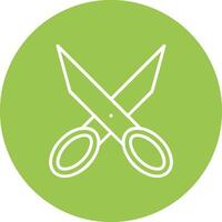 Scissors Line Multi Circle Icon vector