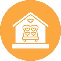 Home Glyph Multi Circle Icon vector