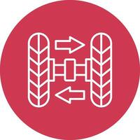 Wheel Alignment Line Multi Circle Icon vector