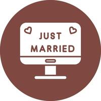 Just Married Glyph Multi Circle Icon vector