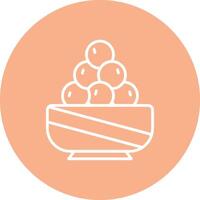 Laddu Line Multi Circle Icon vector