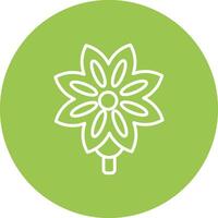 Anise Line Multi Circle Icon vector