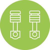 Pistons Line Multi Circle Icon vector