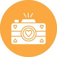 Photo Camera Glyph Multi Circle Icon vector