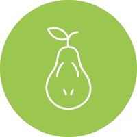 Pear Line Multi Circle Icon vector