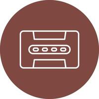 Cassette Line Multi Circle Icon vector