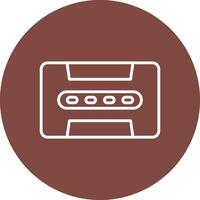 Cassette Line Multi Circle Icon vector