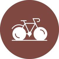 Bicycle Glyph Multi Circle Icon vector