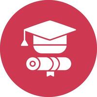 Graduation Glyph Multi Circle Icon vector