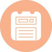 Floppy Disk Glyph Multi Circle Icon vector
