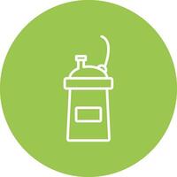 Protein Shake Line Multi Circle Icon vector
