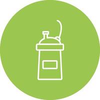 Protein Shake Line Multi Circle Icon vector