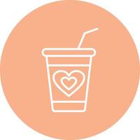 Milkshake Line Multi Circle Icon vector