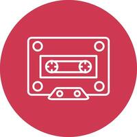 Cassette Line Multi Circle Icon vector