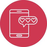 Love Message Line Multi Circle Icon vector