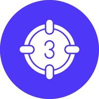 Countdown Glyph Multi Circle Icon vector