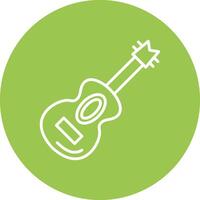 Guitar Line Multi Circle Icon vector