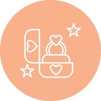 Wedding Ring Line Multi Circle Icon vector