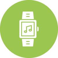 Smartwatch Glyph Multi Circle Icon vector