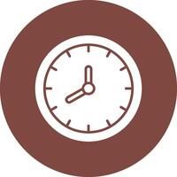 Clock Glyph Multi Circle Icon vector