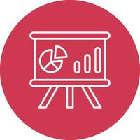 Whiteboard Line Multi Circle Icon vector
