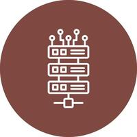 Server Line Multi Circle Icon vector