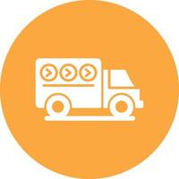 Express Delivery Glyph Multi Circle Icon vector