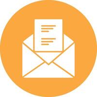 Email Glyph Multi Circle Icon vector