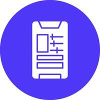 Smartphone Glyph Multi Circle Icon vector