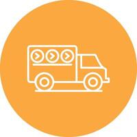 Express Delivery Line Multi Circle Icon vector