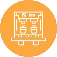 Coffee Machine Line Multi Circle Icon vector