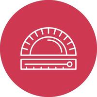 Protractor Line Multi Circle Icon vector