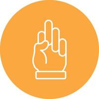 Fingers Line Multi Circle Icon vector