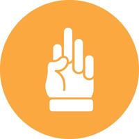 Fingers Glyph Multi Circle Icon vector