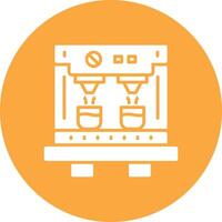 Coffee Machine Glyph Multi Circle Icon vector