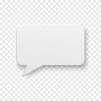 white blank paper speech bubble on background. vector