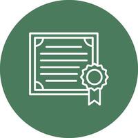 Diploma Line Multi Circle Icon vector