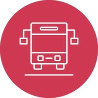 Bus Line Multi Circle Icon vector