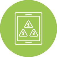 Tablet Line Multi Circle Icon vector