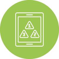 Tablet Line Multi Circle Icon vector