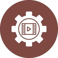 Gear Glyph Multi Circle Icon vector