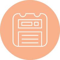 Floppy Disk Line Multi Circle Icon vector