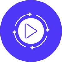 Rotation Glyph Multi Circle Icon vector
