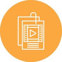 guión línea multi circulo icono vector