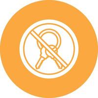 Prohibited Sign Glyph Multi Circle Icon vector