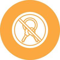 Prohibited Sign Glyph Multi Circle Icon vector