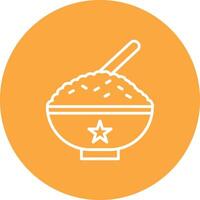 Rice Line Multi Circle Icon vector